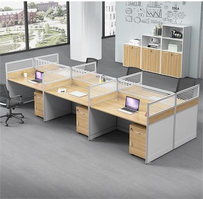 Customized Colors 4 People Office Partitions Table Workstation with Extendable Design