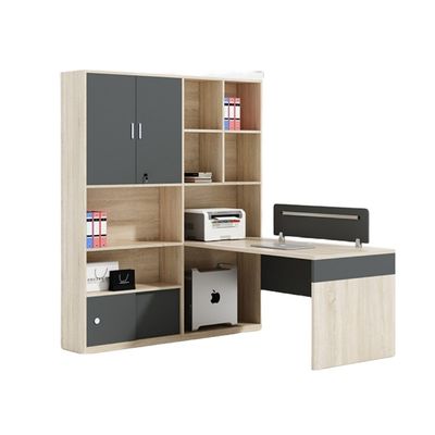 Double Seat Cabinet Screen Workstation Computer Desk Modernity Style for Finance Room