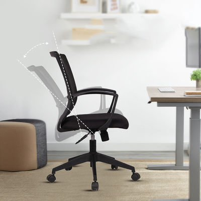 Modern Design Office Furniture Black Mesh Swivel Chair with Red Cushion and Butterfly Back