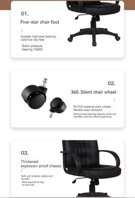 Adjustable Task Chair with Backrest High Back No Handrail Sturdy Ergonomic Design Home