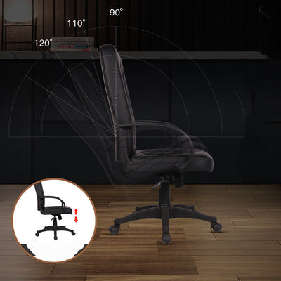 Adjustable Task Chair with Backrest High Back No Handrail Sturdy Ergonomic Design Home