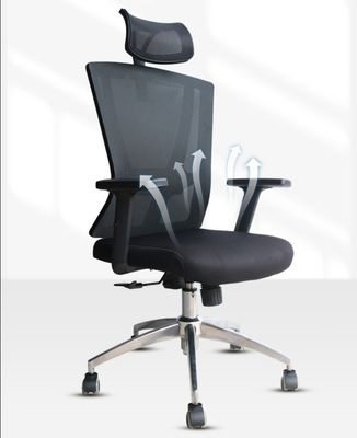 Adjustable Headrest Mesh Chair Fabric Multifunctional Ergonomic High Back Boss Chair