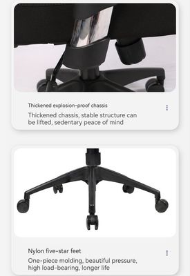 Adjustable Headrest Mesh Chair Fabric Multifunctional Ergonomic High Back Boss Chair