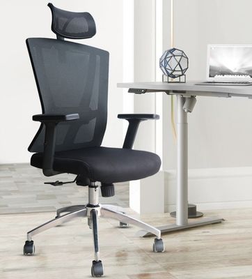 Adjustable Headrest Mesh Chair Fabric Multifunctional Ergonomic High Back Boss Chair