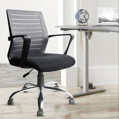 Breathable Mesh Training Conference Chair with Lift Function and Ergonomic Backrest