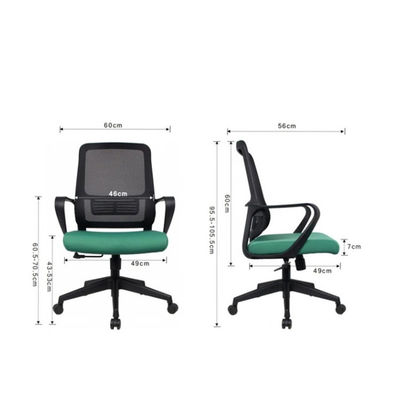 Ergonomic Office Chair Comfortable Swivel Lounge with 360 Degree Mesh and No Handrail Design