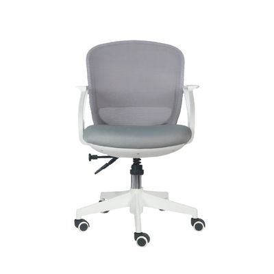 Black Swivel Office Chair with Thickened Base Adjustable Armrests and Fabric Material