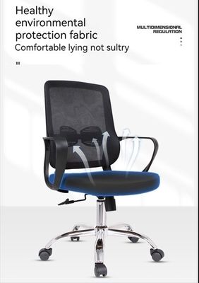 White Frame Mesh Office Chair Modern Design for Student and Employee Reclining
