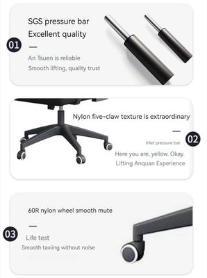 Office Furniture Modern Workplace Chairs No Handrail Optional Rolling and Fixed Furniture