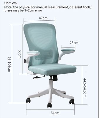 Comfortable Modern High Back Mesh Office Chair with Lift Function and Light Green Color