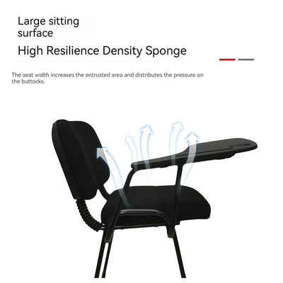 Porosity-Specific Blue Fabric Training Chair for Multifunctional Office Meetings
