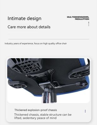 Modern Design High Back Office Chair with Swivel Function and Blue Cushion OEM ODM