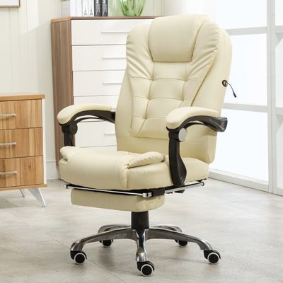 Adjustable Height High Back Black Leather Office Chair with Footrest and Wide Back
