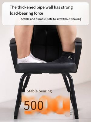Reception Black PU Leather Office Chair with Revolving and Adjustable Lifting Function