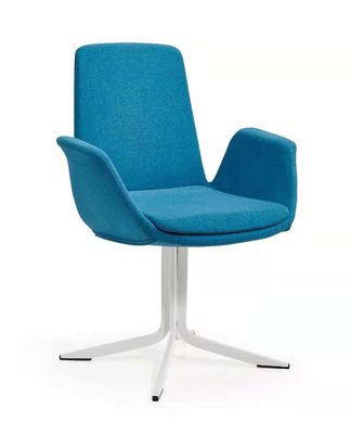NO Folded Office Fashion Sofa Chair with Metal Legs and Multi-color Fabric Lounge