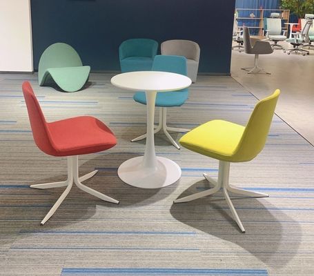 NO Folded Office Fashion Sofa Chair with Metal Legs and Multi-color Fabric Lounge