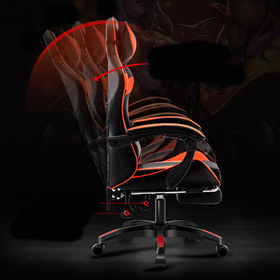 Adult Gaming Chair with Footrest Headrest and Lumbar Support in Technological Leather