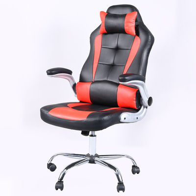 Contemporary Design Style Gaming Chair with Headrest and Adjustable Armrests White