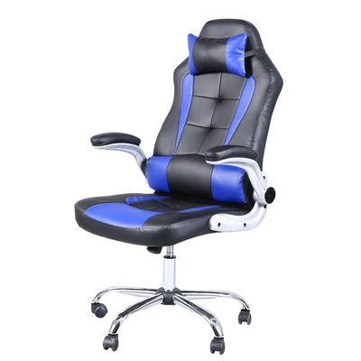 Contemporary Design Style Gaming Chair with Headrest and Adjustable Armrests White