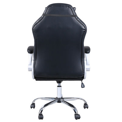 Contemporary Design Style Gaming Chair with Headrest and Adjustable Armrests White