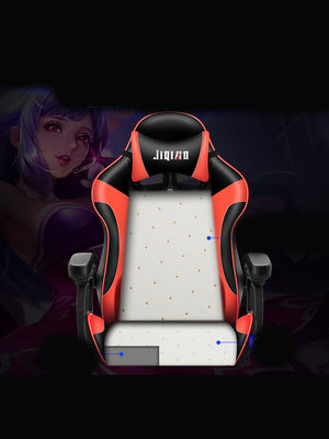Fabric Padded Seat Gaming Chair with Height Adjustment Lumbar Support and Swivel Seat