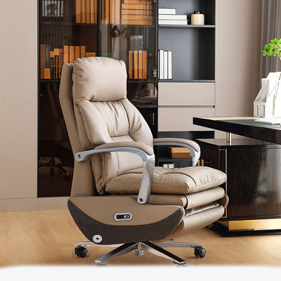 Stainless Steel Tall Office Chair with Self-Attaching Armrests and Reclining Function