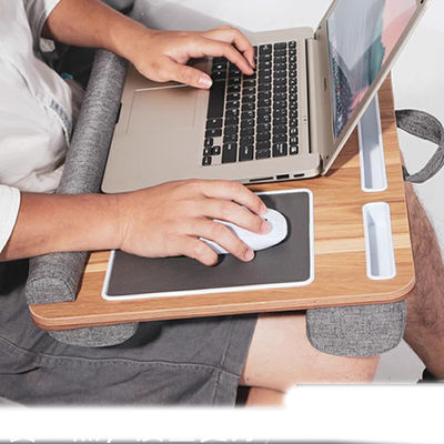 Upholstered Laptop Work Tray and Gaming Table Adjustable Frame 1100-1800mm for Home Office