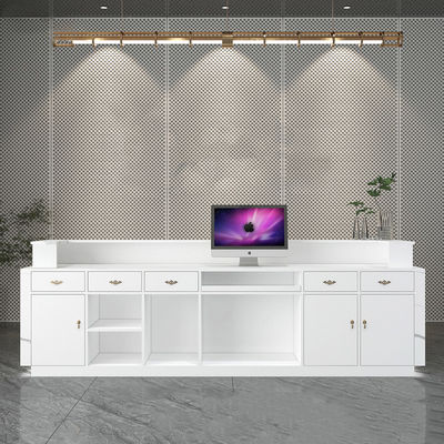 Simplicity Stylistic Stainless Steel Cashier Desk for Beauty Salon Clothing Store 10