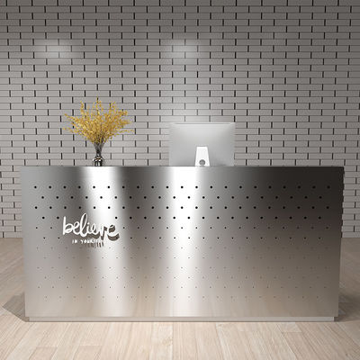 OEM Reception Desk Table with Drawers and Cabinets Made of E1 MDF/MFC Melamine Board