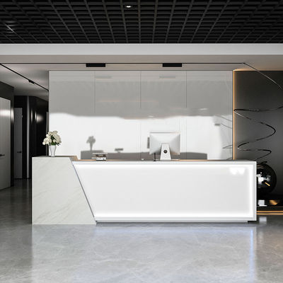 Sleek and Practical Reception Desk for Firms Stylistic Simplicity at Its Best