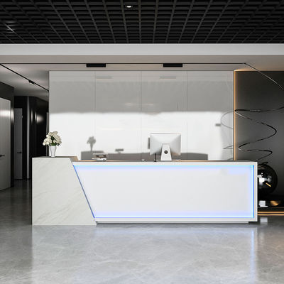 Sleek and Practical Reception Desk for Firms Stylistic Simplicity at Its Best