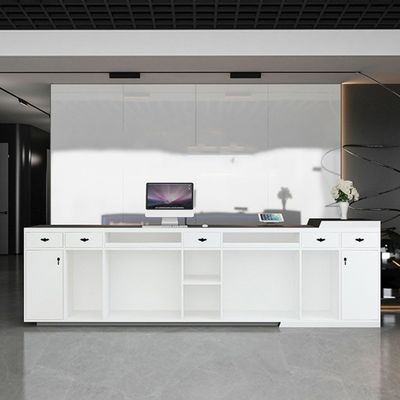 Sleek and Practical Reception Desk for Firms Stylistic Simplicity at Its Best