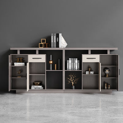 Commercial Furniture Long Office Cabinet with Modern Design and Wood Panel Partition