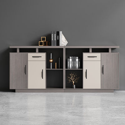 Commercial Furniture Long Office Cabinet with Modern Design and Wood Panel Partition