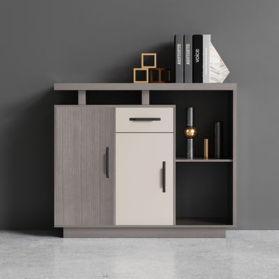 Commercial Furniture Long Office Cabinet with Modern Design and Wood Panel Partition