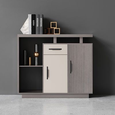Commercial Furniture Long Office Cabinet with Modern Design and Wood Panel Partition