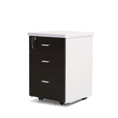 Versatile Three-Drawer Lockable Cabinet for Office File Storage and Mail Organization