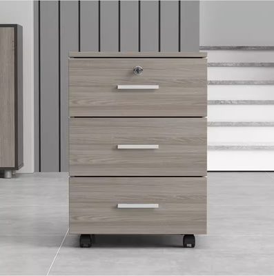 Versatile Three-Drawer Lockable Cabinet for Office File Storage and Mail Organization