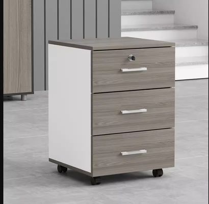 Versatile Three-Drawer Lockable Cabinet for Office File Storage and Mail Organization