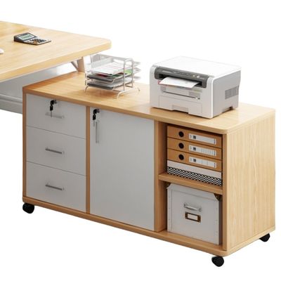 Convenient Office Organization Lockable Cabinet with Drawers and Adjustable Shelves