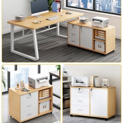 Convenient Office Organization Lockable Cabinet with Drawers and Adjustable Shelves