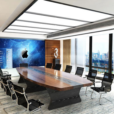 E1 MDF/MFC Melamine Board Conference Table and Chair Combination for Modern Offices