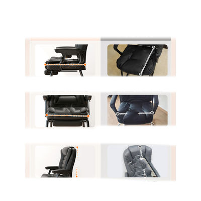 Comfortable Sedentary Brown Bow Sleep Lumbar Protector Recliner PC Chair for Conference