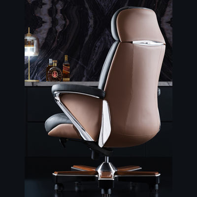 Adjustable Lifting Function Lift Chair Italian Light Luxury Leather Boss Office Chair
