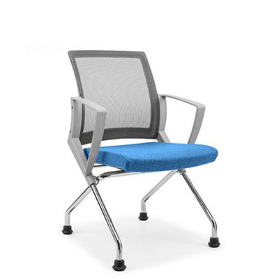 Foldable PP Plastic Mesh Fabric School Student Training Chair with Wheel and No Handrail