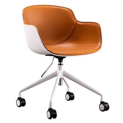 Office Visitor Chair with Adjustable Height Vertical Lift and Technical Leather Material