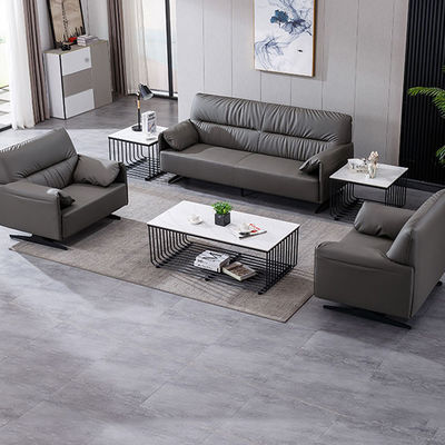 Executive Office Furniture Manufacturers Customization Three Seat Leather Sofa Sets
