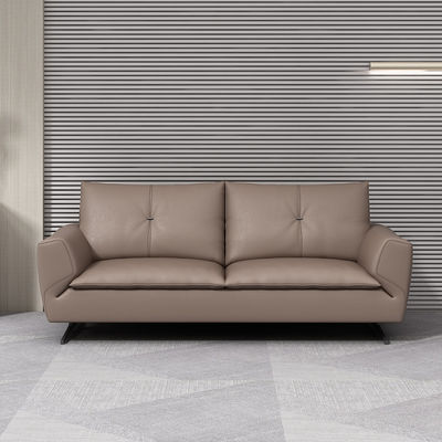 Gray Leather Sectional Sofa Set for Modular Couch in School Office Furniture Assembly