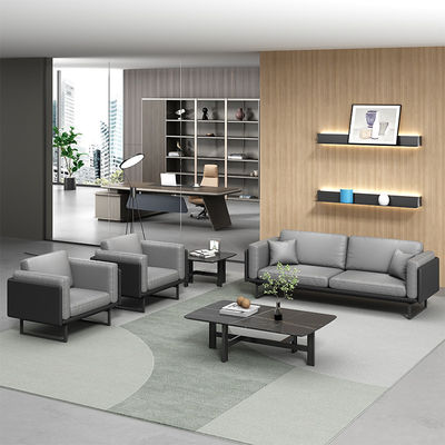 Light Luxury Italian Modern Leather Sofa Coffee Table Set for Office Sectional Sofa
