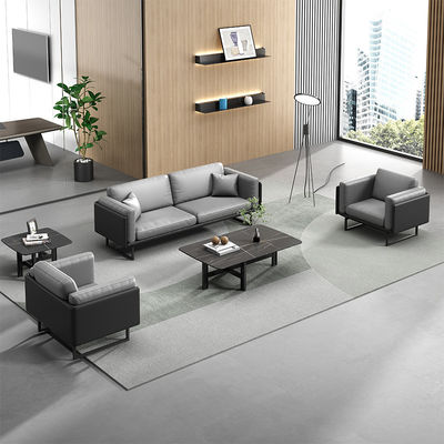 Light Luxury Italian Modern Leather Sofa Coffee Table Set for Office Sectional Sofa